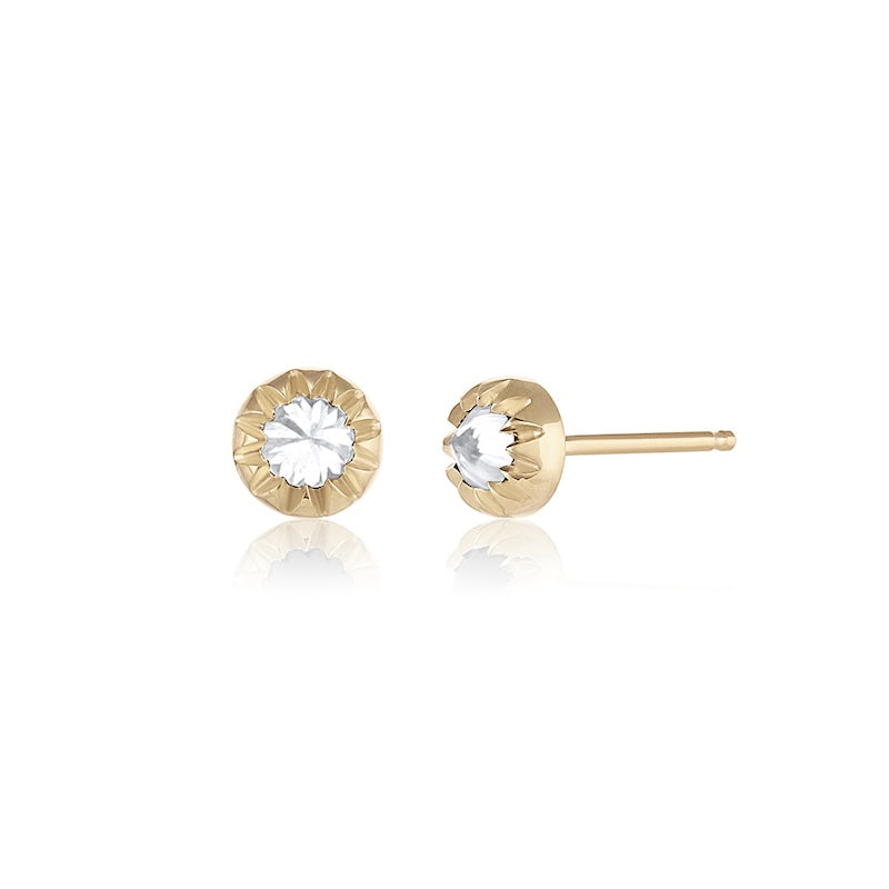 Baby Peristome Inverted Diamond Stud – EMBLM Fine Jewelry