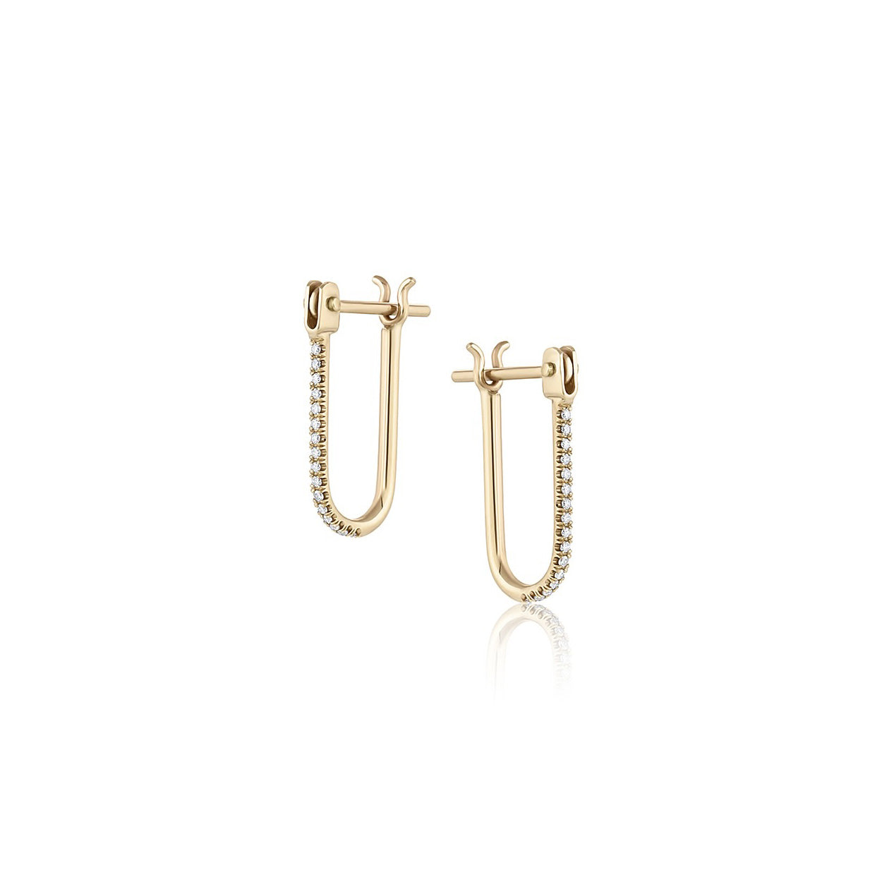 Pavé Half Latch Earring – EMBLM Fine Jewelry