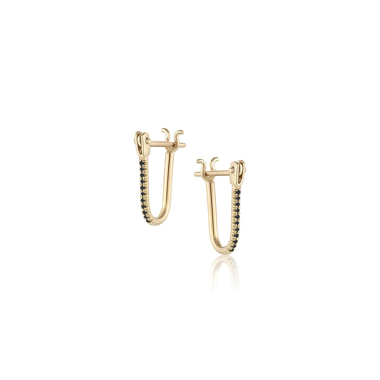 Pavé Huggie Latch Earring – EMBLM Fine Jewelry