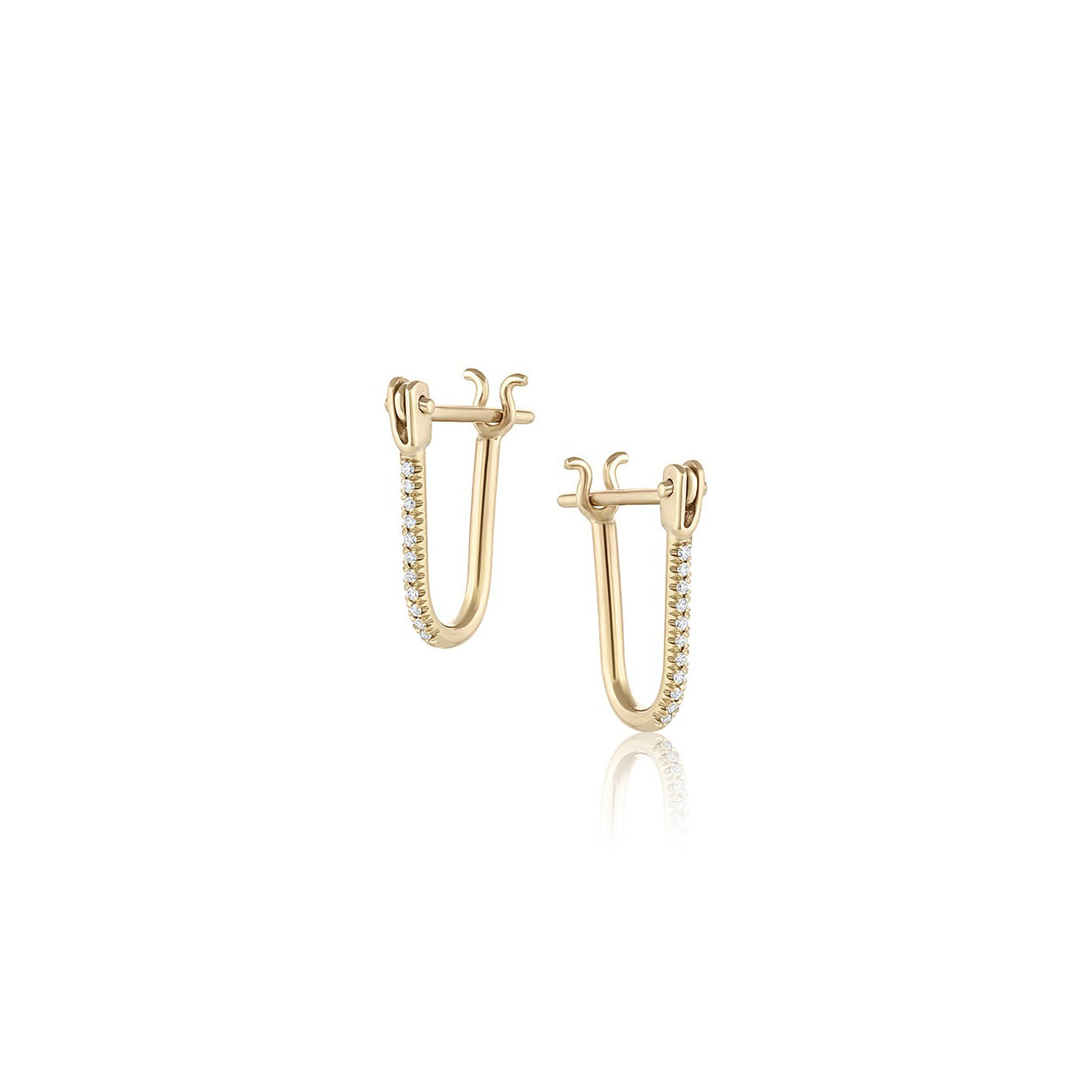 Pavé Huggie Latch Earring – EMBLM Fine Jewelry