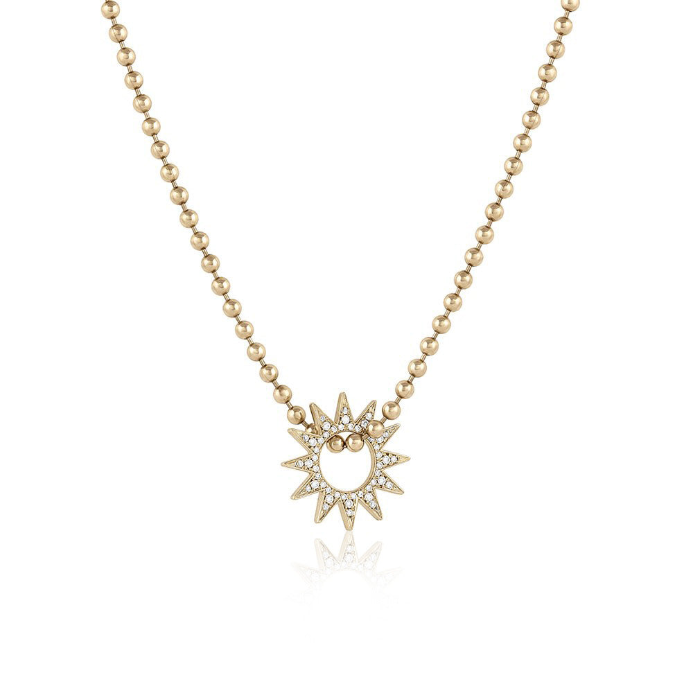 Pavé Mini Spur Necklace – EMBLM Fine Jewelry