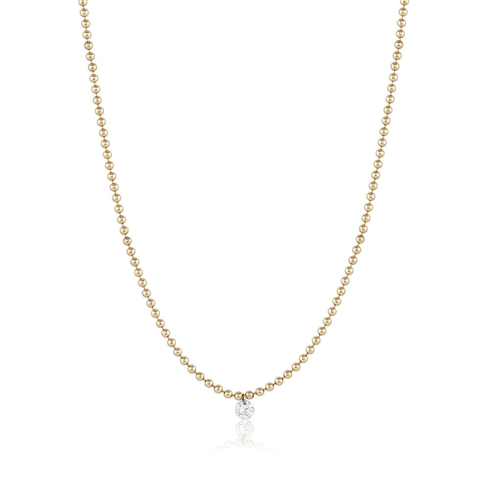 EMBLM Fine Jewelry Single Floating Diamond Necklace