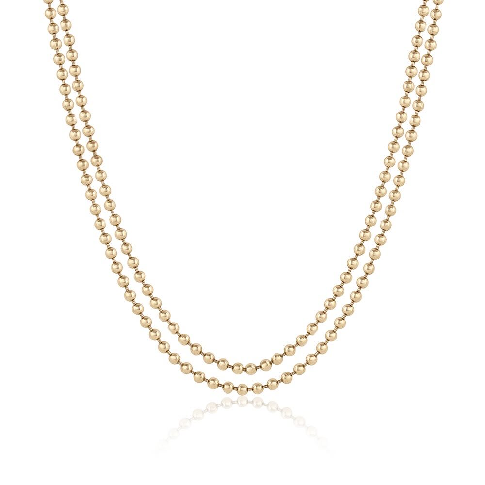 Double Ball Chain – EMBLM Fine Jewelry