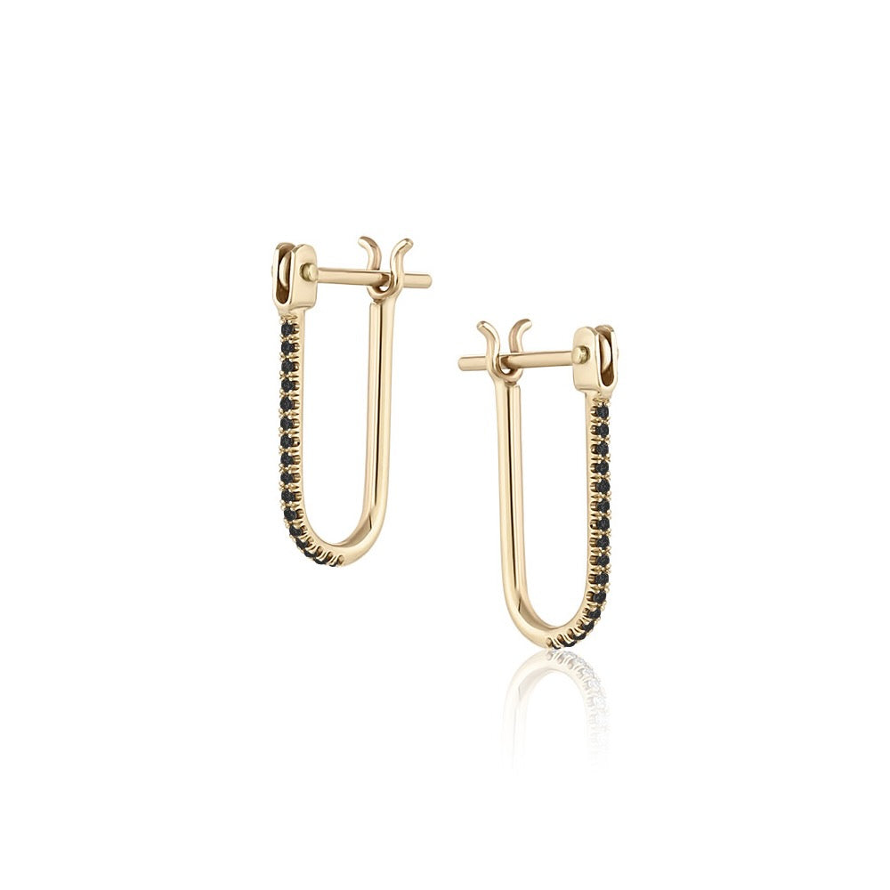 Pavé Half Latch Earring – EMBLM Fine Jewelry