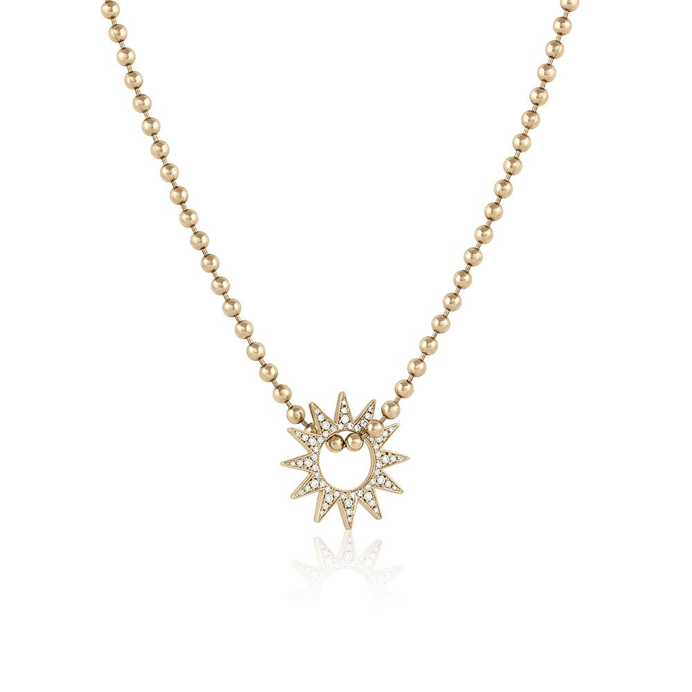Pavé Mini Spur Necklace – EMBLM Fine Jewelry