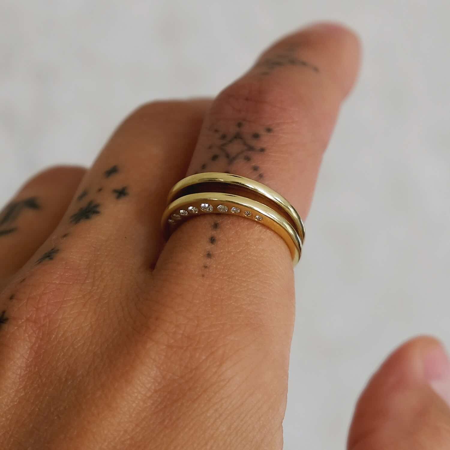 Twin Crescent Diamond Ring – EMBLM Fine Jewelry