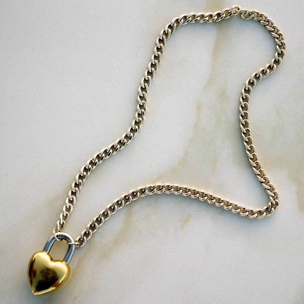 Vintage Heart Lock Necklace