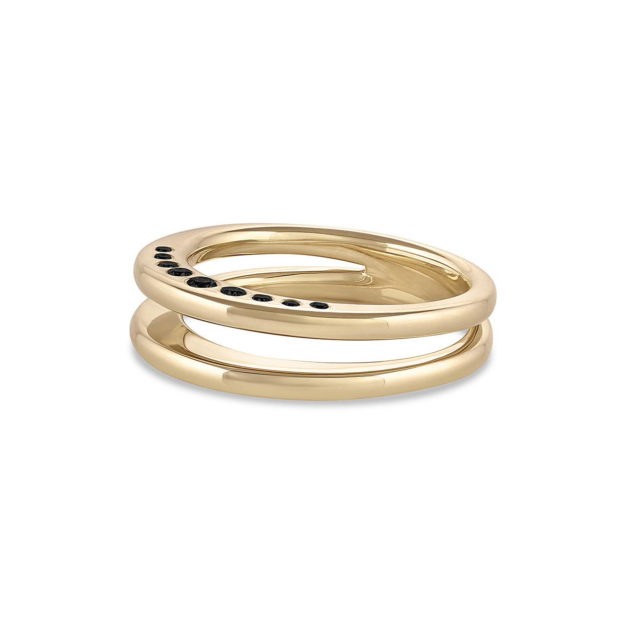 Twin Crescent Diamond Ring